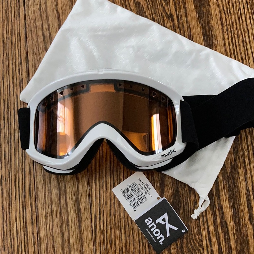 Anon Ski Goggles - HELIX - White w/ Amber Lens